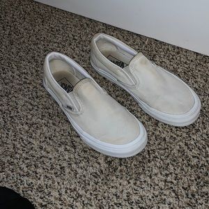 White van slip ons